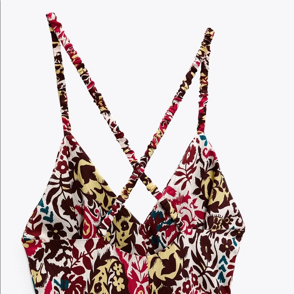 ZARA OVERSIZED FLORAL PRINTED MAXI DRESS - XS - Picture 4 of 9
